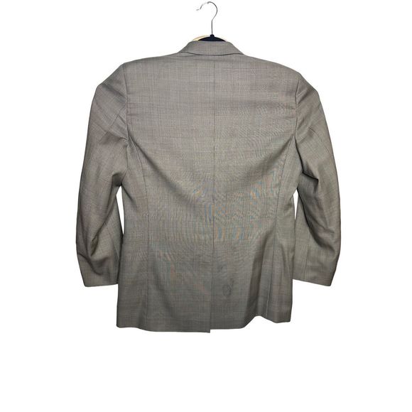 Brooks Brothers 1818 Fitzgerald 40R 100% Wool Gray Plaid 2 Button Made in Italy - Picture 4 of 6